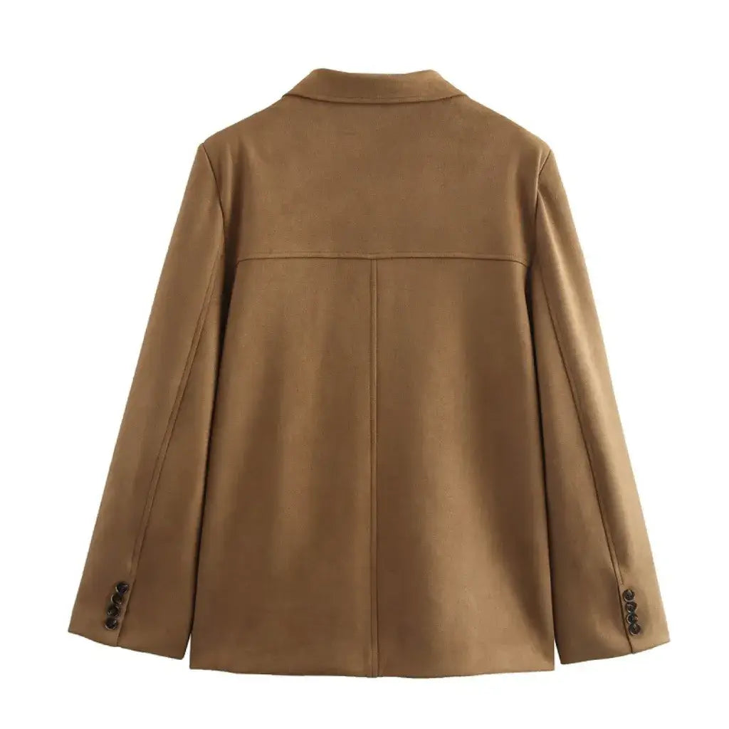 Blazer Feminino Alongado Camurça