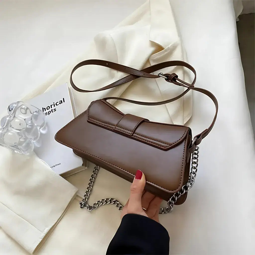 Bolsa Feminina de Couro Modelo Saphira