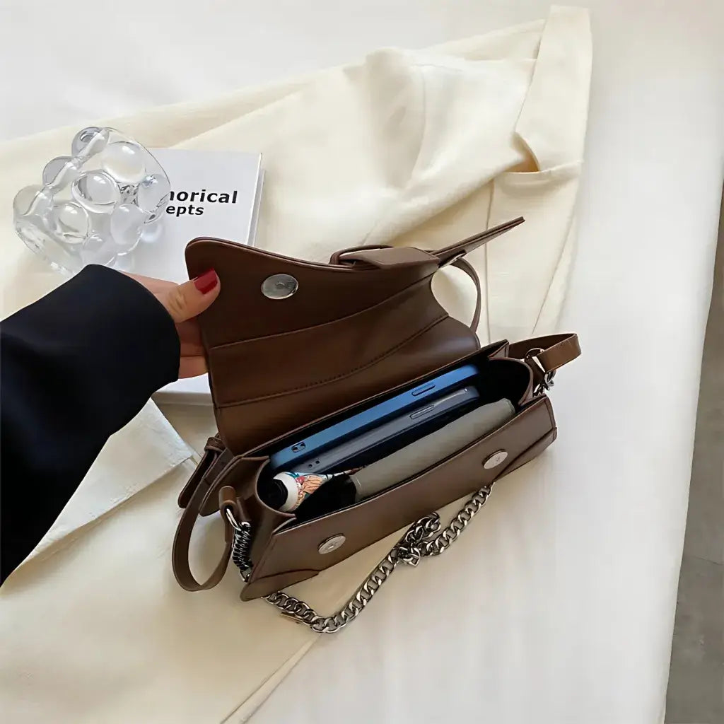 Bolsa Feminina de Couro Modelo Saphira