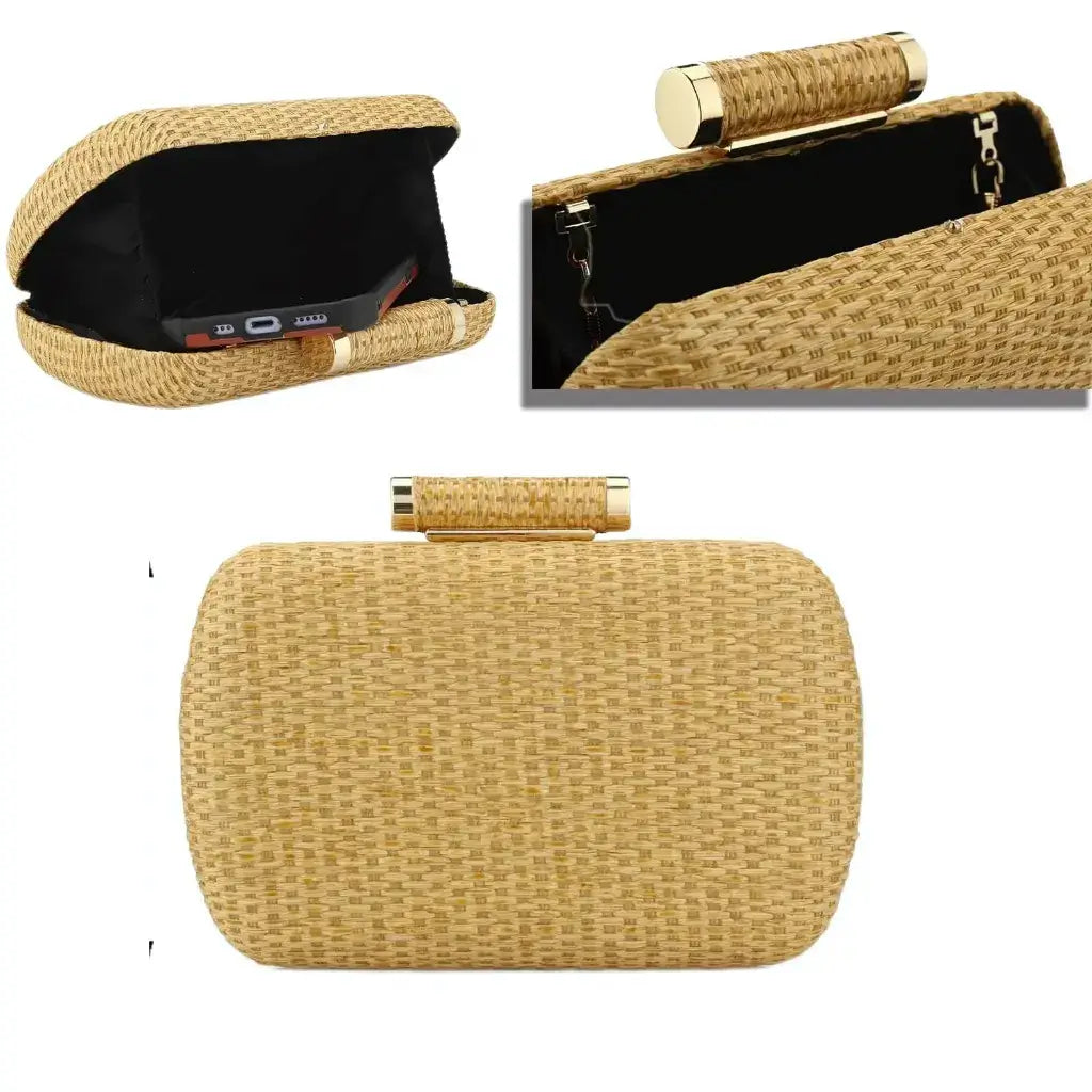 Bolsa de Palha Modelo Nature Bege