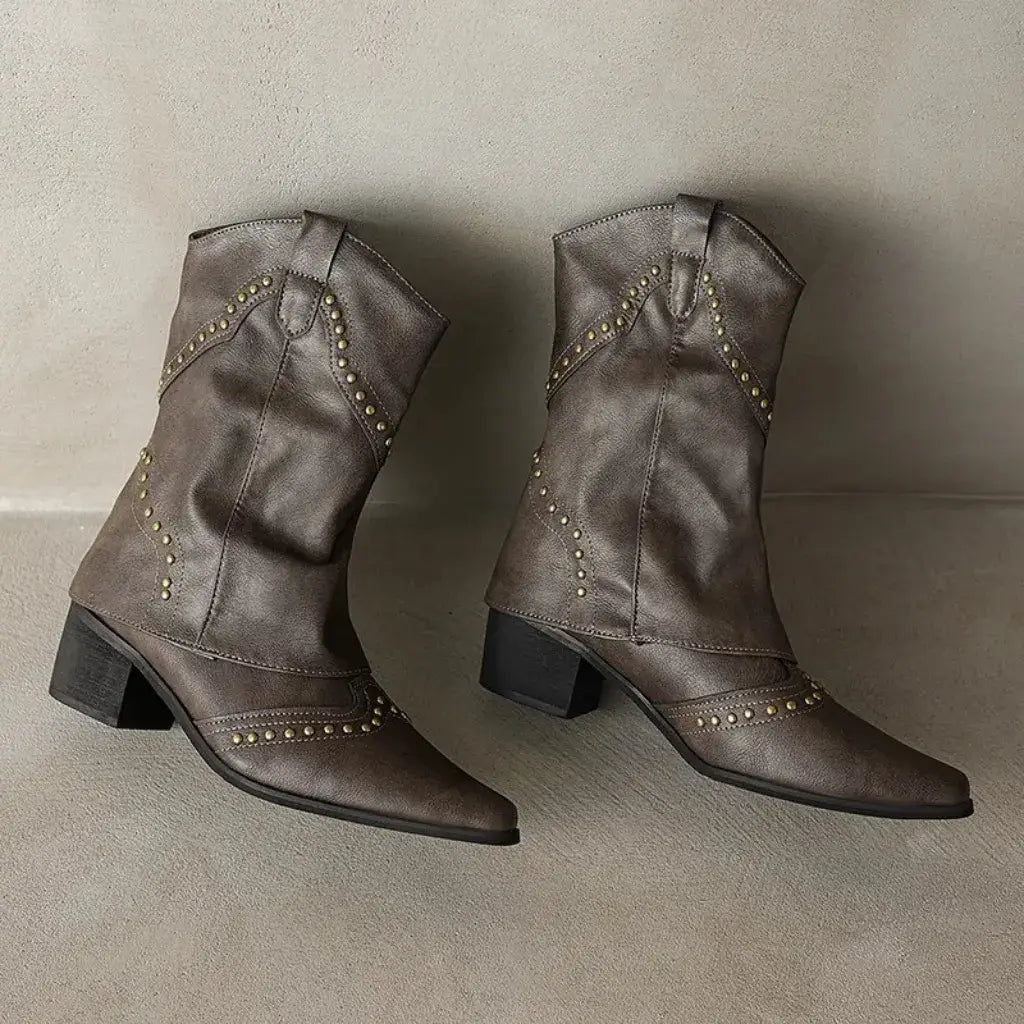 Bota Feminina Texana Cáqui Denver