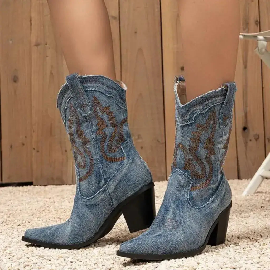 Bota Feminina Texana Jeans Dallas