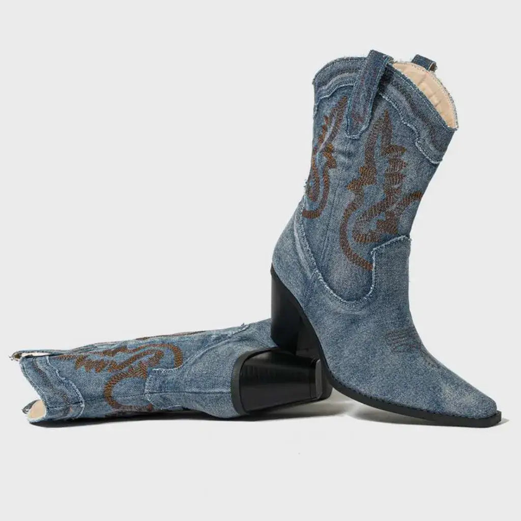 Bota Feminina Texana Jeans Dallas