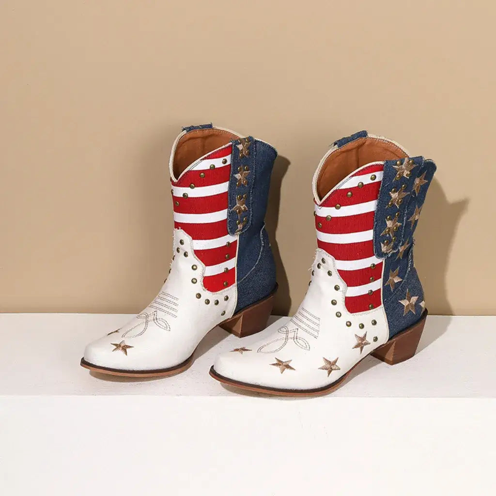 Bota Texana Cano Médio Bico Fino Country