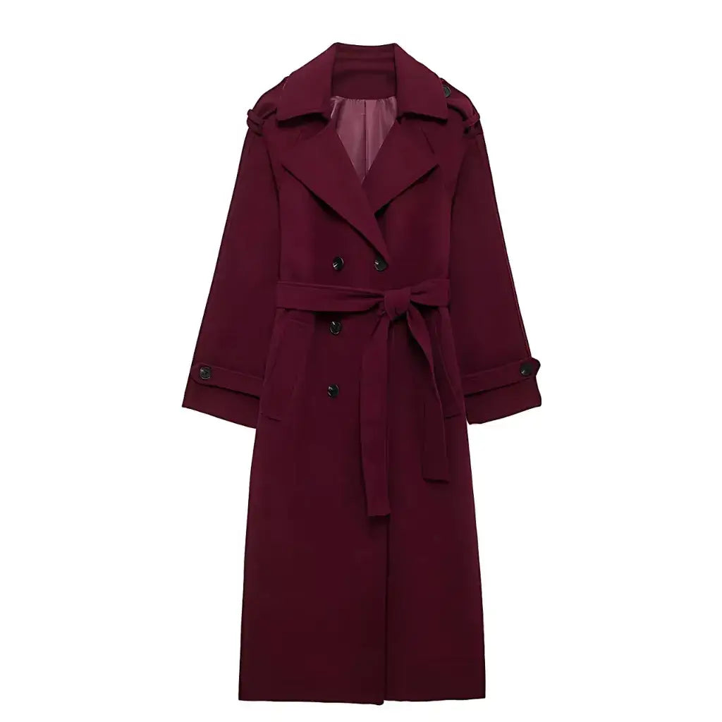 Casaco Longo Feminino Vinho Velvet