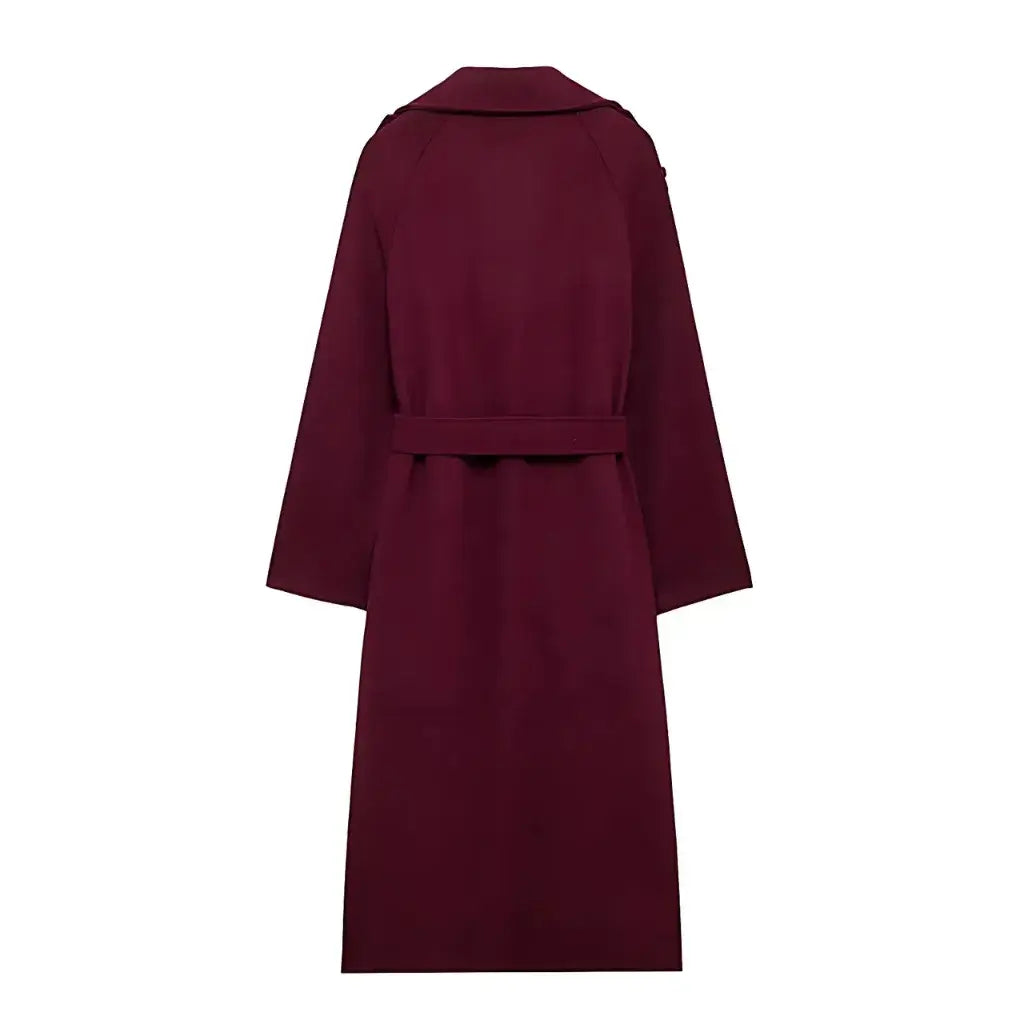 Casaco Longo Feminino Vinho Velvet