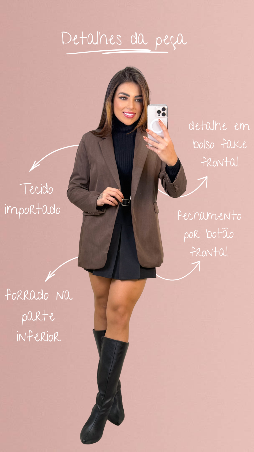 Blazer Lana - Marrom
