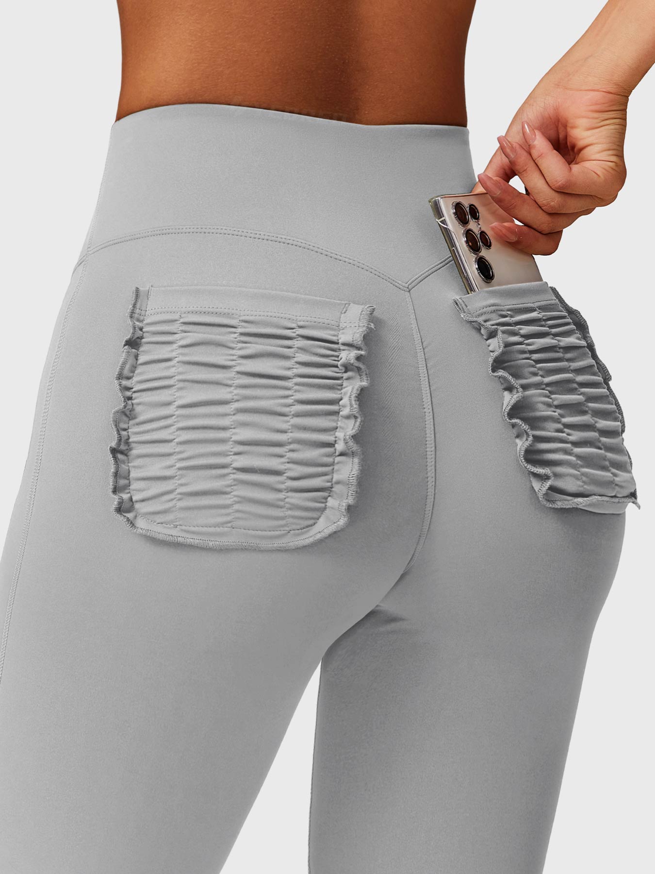 Calça Flare Com Bolso Franzido Modern Giseli - FITNESS