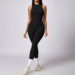 Macacão Longo Esportivo Com Zíper Suit Shape Slim - FITNESS