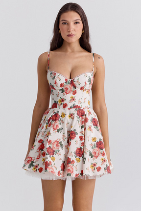 Vestido Curto Floral Modelador Com Forro em Tule Modern Lille - GOLDEN ERA