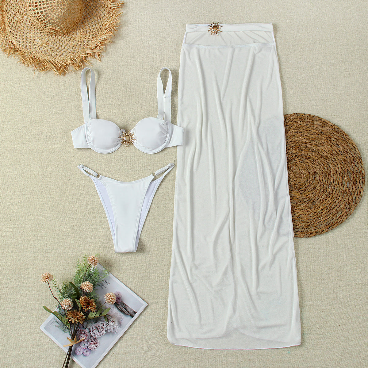 Conjunto Chambon Longo Branco