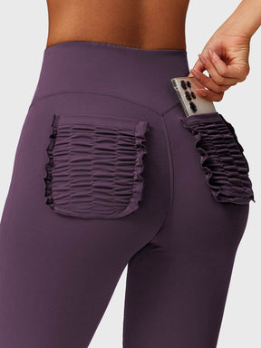 Calça Flare Com Bolso Franzido Modern Giseli - FITNESS