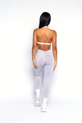 Calça Legging Destonada Efeito Efeito Push-Up Costura em V Modern Lyra - FITNESS