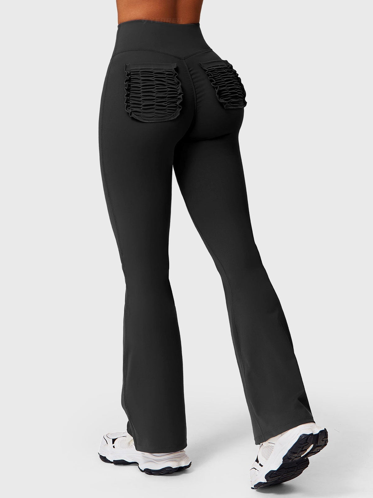 Calça Flare Com Bolso Franzido Modern Giseli - FITNESS