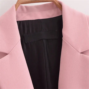 Blazer Alfaiataria Acinturado Rosa