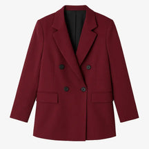 Blazer Feminino Alongado Alfaiataria Vinho
