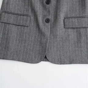 Blazer Feminino Alongado Cinza Soraya