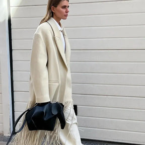 Blazer Feminino Alongado Lã Batida Far West