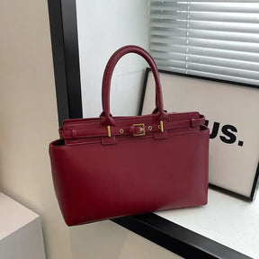 Bolsa Feminina Grande de Couro Amélia Vinho