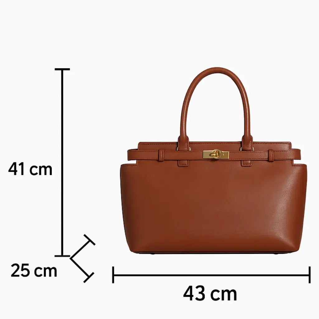 Bolsa Feminina Grande de Couro Marrom Amélia