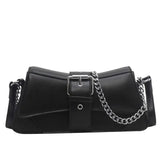 Bolsa Feminina de Couro Preto Modelo Saphira