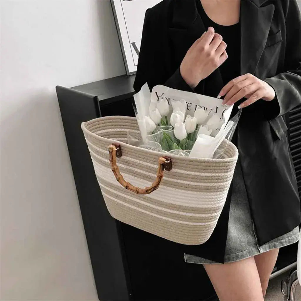 Bolsa de Palha Modelo Maresia Off White