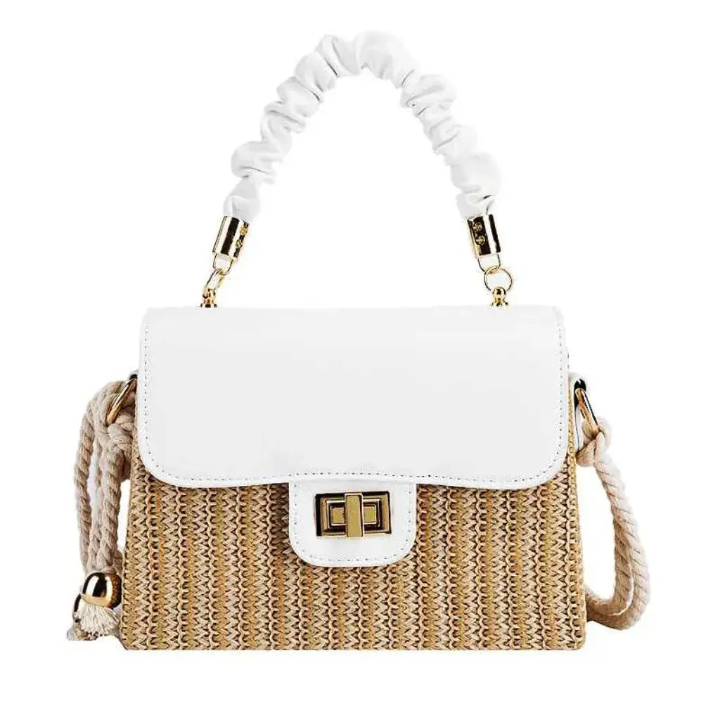 Bolsa de Palha Modelo Secret White