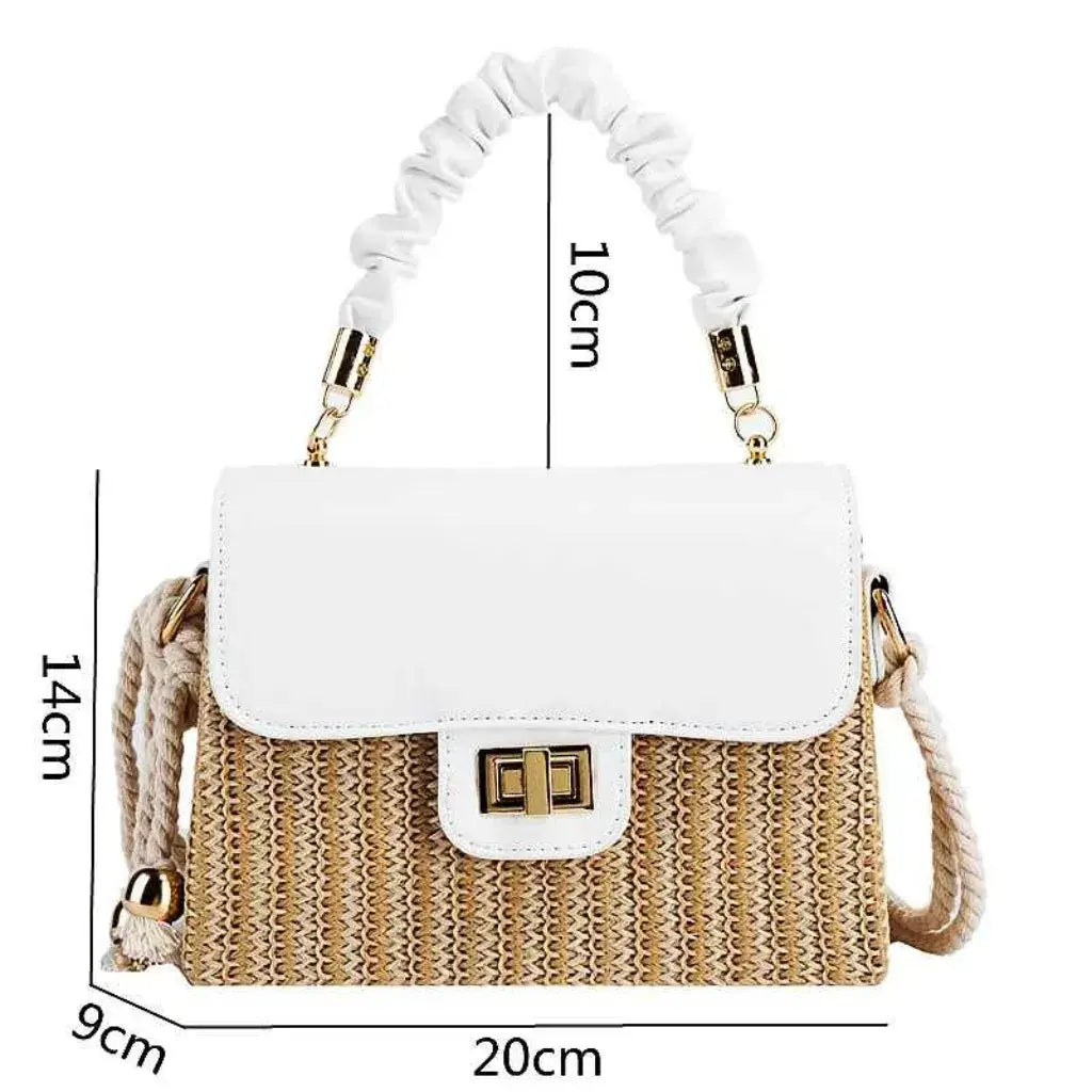 Bolsa de Palha Modelo Secret White