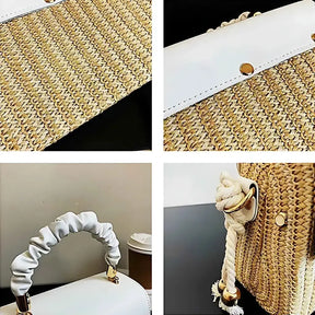 Bolsa de Palha Modelo Secret White