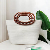Bolsa de Palha Off White Modelo Elara