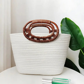 Bolsa de Palha Off White Modelo Elara