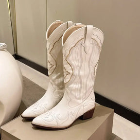 Bota Country Feminina Texana Cano Médio