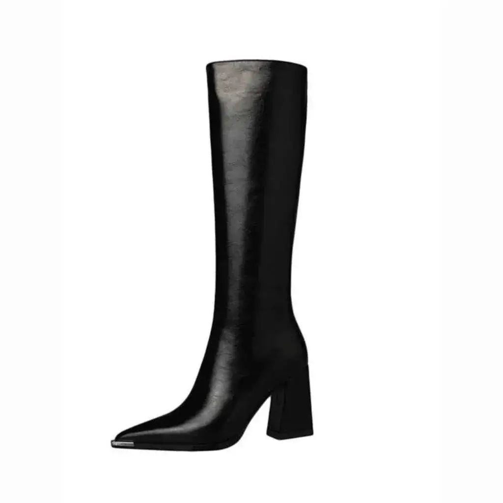 Bota Feminina Cano Longo Preta Infinity