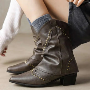 Bota Feminina Texana Cáqui Denver