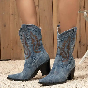 Bota Feminina Texana Jeans Dallas