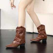 Bota Feminina Texana Marrom Denver