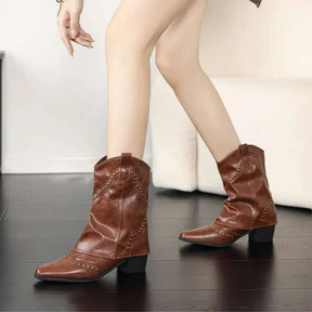 Bota Feminina Texana Marrom Denver
