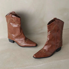 Bota Feminina Texana Marrom Denver