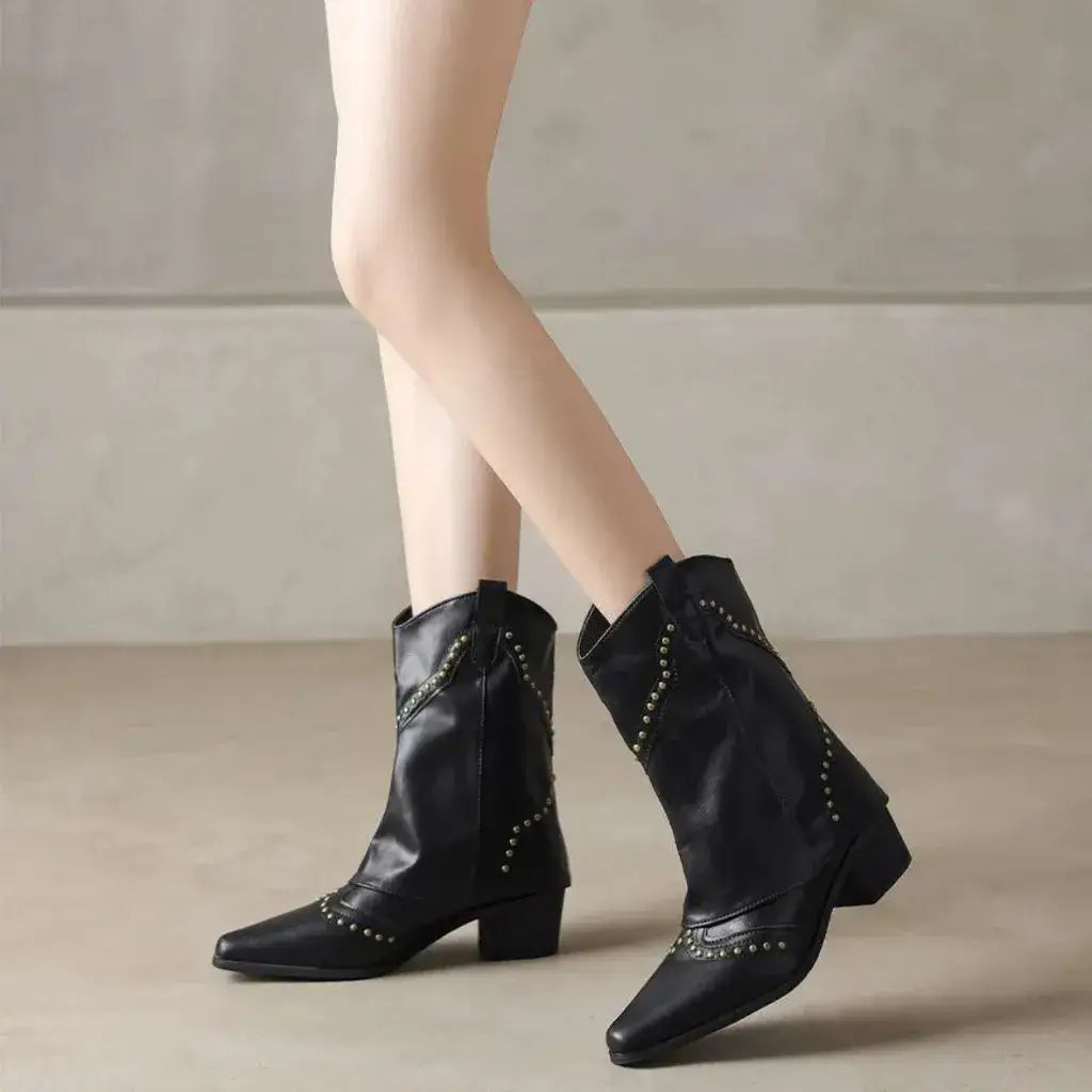 Bota Feminina Texana Preta Denver