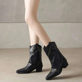 Bota Feminina Texana Preta Denver