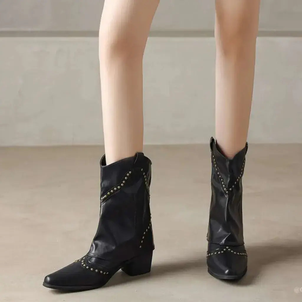 Bota Feminina Texana Preta Denver