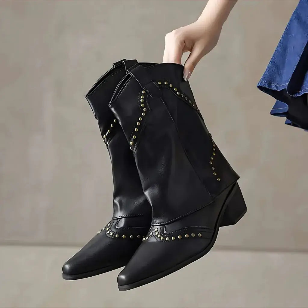 Bota Feminina Texana Preta Denver