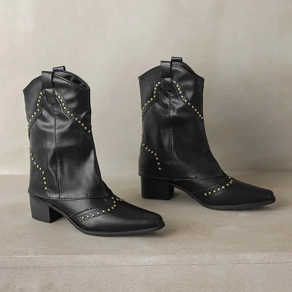 Bota Feminina Texana Preta Denver