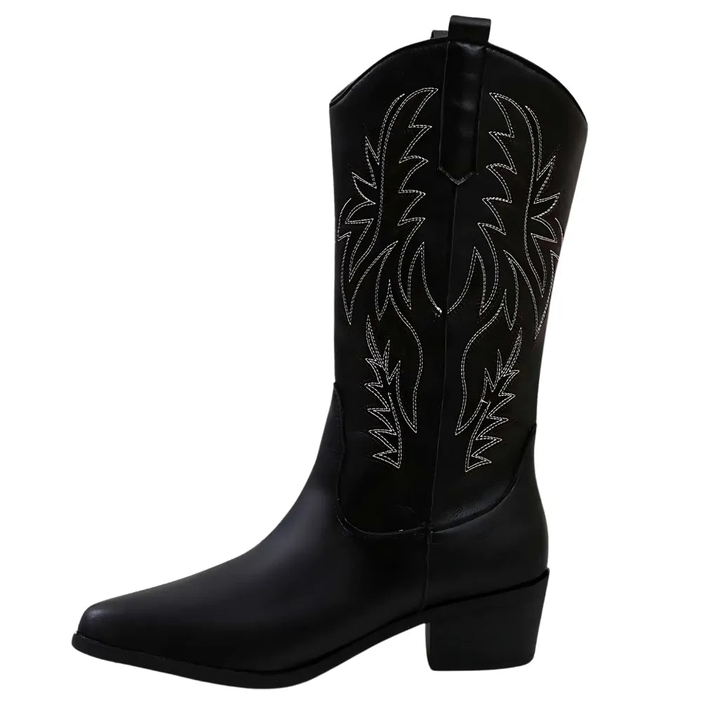 Bota Feminina Texana Preta Western