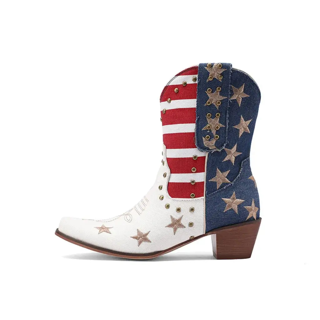 Bota Texana Cano Médio Bico Fino Country