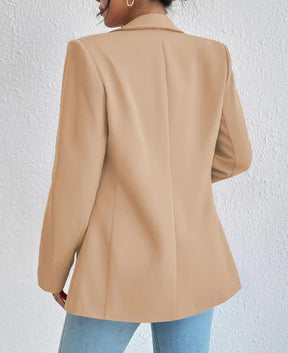 Blazer feminino gola lapela e bolso lateral AB636