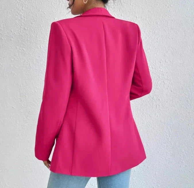 Blazer feminino gola lapela e bolso lateral AB636