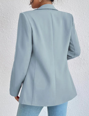 Blazer feminino gola lapela e bolso lateral AB636