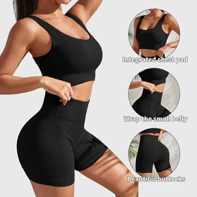 Conjunto Top e Shorts Canelado Modern Shaper - FITNESS