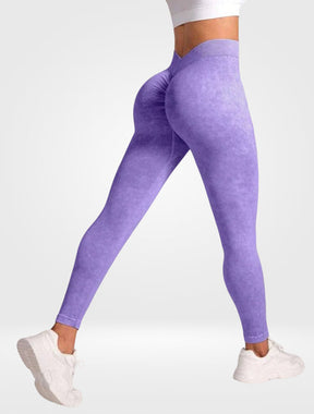 Calça Legging Destonada Efeito Efeito Push-Up Costura em V Modern Lyra - FITNESS